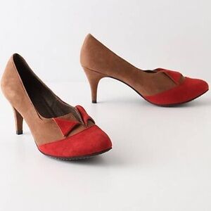 Anthropologie Pilcro & the Letterpress Colorblock Heels